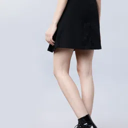tokyo talkies Women Solid A-line Black Skirt image 3