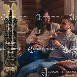 elegant lifestyle Sultan Black Pure Air Freshener for Home & Office, Long Lasting Luxury Fragrance Car Freshener Spray image 4