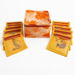 vyora Women Orange Cosmetic Bag image 2