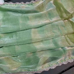 dharmee Unstitched Chiffon Blouse Material Solid image 2