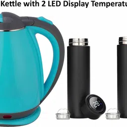 ehouseall store ELECTRIC KETTLE WITH 2 SMART LED TEMPERATURE BOTTLE 500ML COMBO Electric Kettle image 1