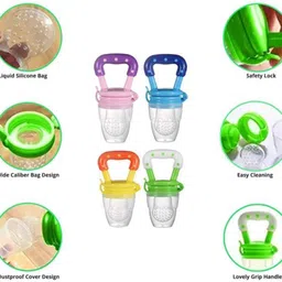 dhochak Silicone Baby Fruit Feeder Pacifier Newborn Nipple Teether and Feeder Soother image 2
