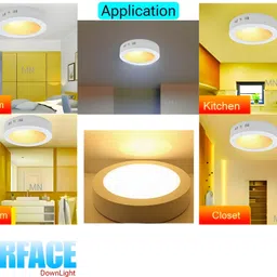 mnlight 9 watt Warm white colour pack of 1 Ceiling Light Ceiling Lamp image 2