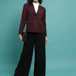 tokyo talkies Women Solid Single Breasted Casual Blazer image 3