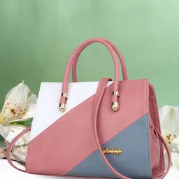 LIKE STYLE Colourblocked Structured Handheld Bag image 1
