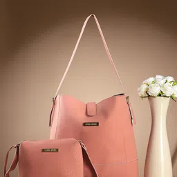 LEGAL BRIBE Women Pack of 2 PU Structured Shoulder Bag With Sling Bag-image-22
