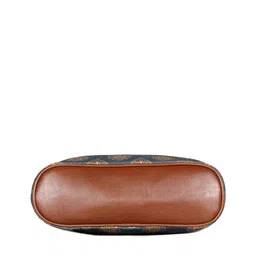 THE CLOWNFISH Blue Ethnic Motifs Printed Bucket Tote Bag with Tasselled image 4