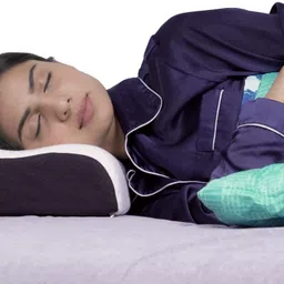 cervical Contour Memory Foam Pillow, Stomached, Anti-Snoring, Side Sleepers Memory Foam Solid Orthopaedic Pillow Pack of 1-image-15