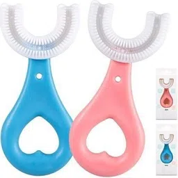 SHISHIToothbrush 360 Degree U-shaped For 2-6 Years Mouth-Cleaning Extra Soft Toothbrush-image-1