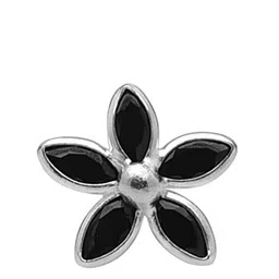 Abhooshan 92.5 Sterling Silver Silver-Plated Cubic Zirconia Stud Nosepin image 2