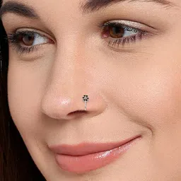 Abhooshan Cubic Zirconia Stud Nosepin image 3