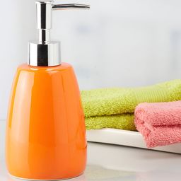 Kookee Orange 2 piece Abstract Ceramic Soap Dispenser-picture-3