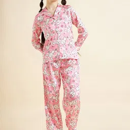 Cherry & Jerry Girls Conversational Printed Satin Night suit-picture-18