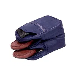 Kuber Industries Blue Cotton Travelling Shoe Organiser image 2