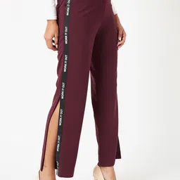 The Roadster Lifestyle Co. Women Solid Wide Leg Regular Length Side Slitted Trouser-picture-43