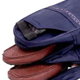 Kuber Industries Blue Cotton Travelling Shoe Organiser image 3