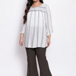 Amydus Women Plus Size Flared Trousers image 2