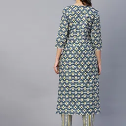 gosriki KALINI Ethnic Motifs Printed Regular Kurta with Trousers image 5