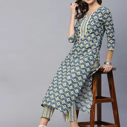 gosriki KALINI Ethnic Motifs Printed Regular Kurta with Trousers image 1