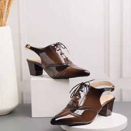 NR By Nidhi Rathi Animal Textured Mules Block Heels-picture-32