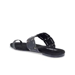 Monrow Women One Toe Flats with Laser Cuts image 3