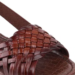 Catwalk Textured Leather Open Toe Flats image 5