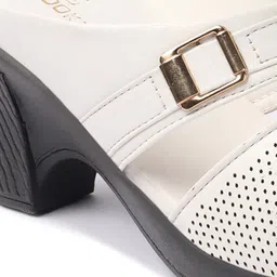 XE Looks Perforated Platform Heel Mules image 5