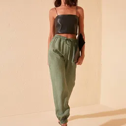 Trendyol Women Green Joggers Trousers-picture-42