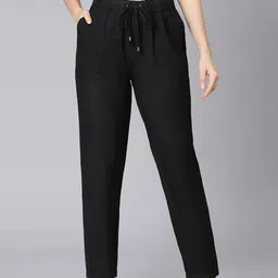 Oxolloxo Women Black Trousers-image-25