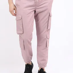 HIGHLANDER Men Mauve Joggers Trouser-image-98