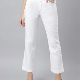 Xpose Women Comfort Fit High-Rise Cropped Bootcut Trousers-picture-18