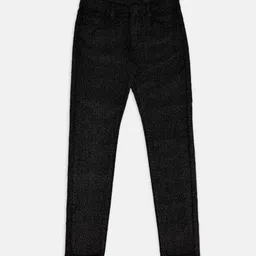 Pantaloons Junior Girls Black Printed Cotton Trousers-picture-35
