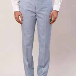 Raymond Men Slim-Fit Formal Trousers-image-40