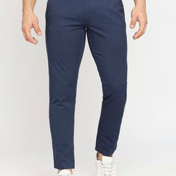 Basics Men Tapered Fit Cotton Trousers-picture-37