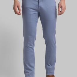 Parx Men Blue Tapered Fit Trousers-picture-32