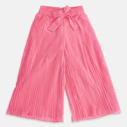 Pantaloons Junior Girls Pink Pleated Culottes Trousers-picture-28