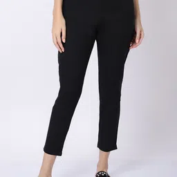 Cantabil Women Black Trousers-picture-26
