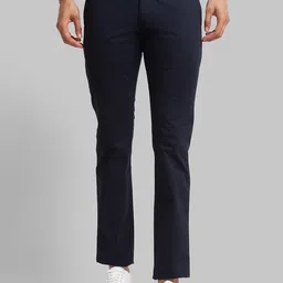 Parx Men Blue Tapered Fit Trousers-image-92
