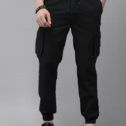 Roadster Men Black Regular Fit Pure Cotton Joggers-image-57