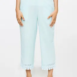 Global Desi Women Blue Trousers-picture-40