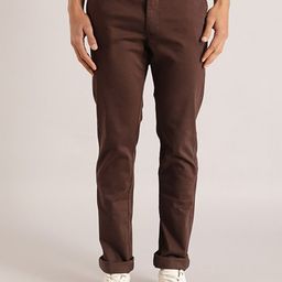 Indian Terrain Men Brooklyn Slim Fit Pure Cotton Chinos Trousers-picture-8