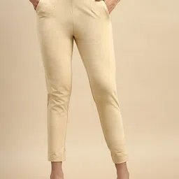 De Moza Women Slim Fit Cotton Trousers-image-25