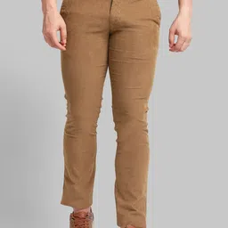 Parx Men Khaki Tapered Fit Trousers-picture-10