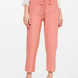 AND Women Pink Trousers image 1