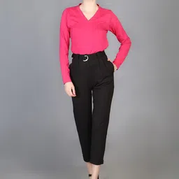 Chemistry Women Straight Fit High-Rise Easy Wash Trouser-image-50