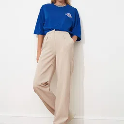 Trendyol Women Beige Regular Fit Trousers-picture-38