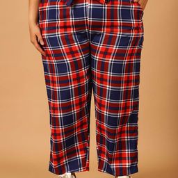 COLOR STUDIO Women Checked Comfort Wrinkle Free Trousers-picture-48