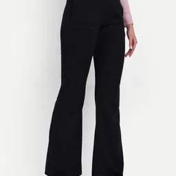 BROADSTAR Women Relaxed Flared High-Rise Bootcut Trousers-picture-22