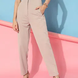STREET 9 Women Beautiful Grey Solid Trousers-image-27