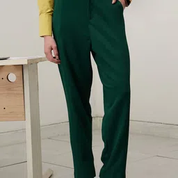 WORK IT by STREET 9 Women Tailored Straight Fit Mid-Rise Trousers-picture-43